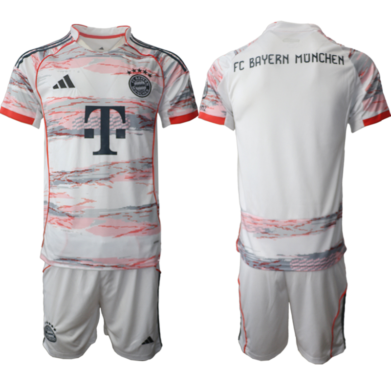 Men 2025-2026 Club Bayern Munich away white Blank Soccer Jersey